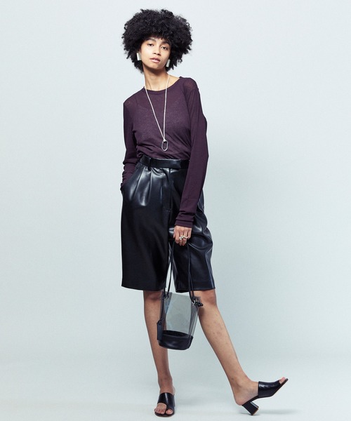 メゾンスペシャル　フェイクレザー　パンツ ZARA × MAISON SPECIALフェイクレザーWIDE LEG パンツ｜Yahoo
