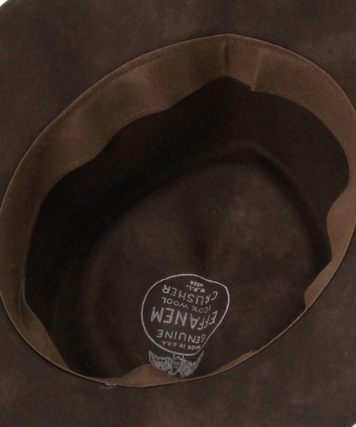 BEAUTY&YOUTH UNITED ARROWS（ビューティーアンドユースユナイテッドアローズ）の「＜EFFANEM＞ CRUSHER HAT/ハット（ハット・メンズ・ブラック/ブラウン・7 3/8）」の6枚目の写真