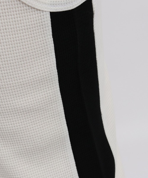 CAMBIO（カンビオ）の「mta436-サイドカラー切り替えワッフルタンクトップ（タンクトップ・メンズ・ホワイト/ブラック/ホワイト×ブラック・S/M/L）」の16枚目の写真