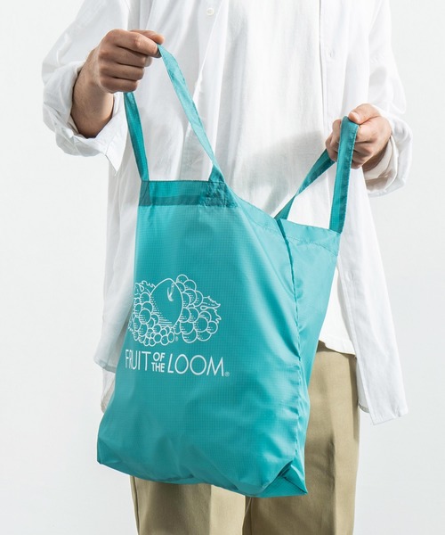 FRUIT OF THE LOOM(フルーツオブザルーム)の「【FRUIT OF THE LOOM】パッカブル エコ トートバッグ PACKABLE TOTE BAG 14575500(エコバッグ/サブバッグ・メンズ・ブラック/パープル/イエロー/レッド/グリーン/ブルー・FREE)」の3枚目の写真