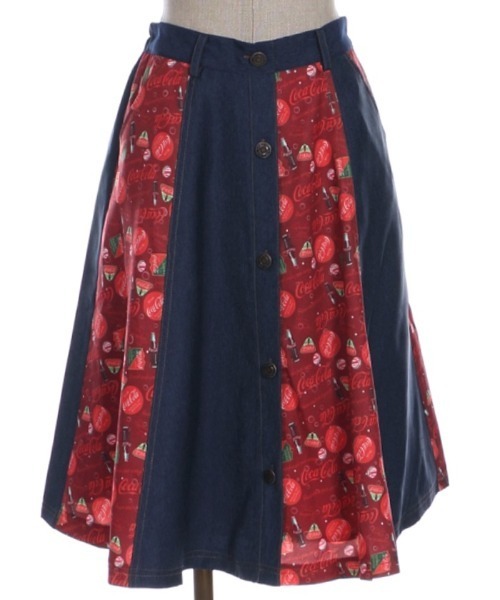 axes famme POETIQUE プリーツ切り替えスカート 赤 プリーツ切り替えスカート【2点10%OFF対象商品】 | POETIQUE