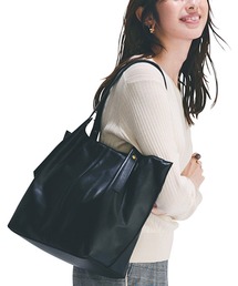 ＩＥＤＩＴ　本革でつくった　お仕事にぴったりなＡ４サイズ対応のトートバッグ〈ブラック〉