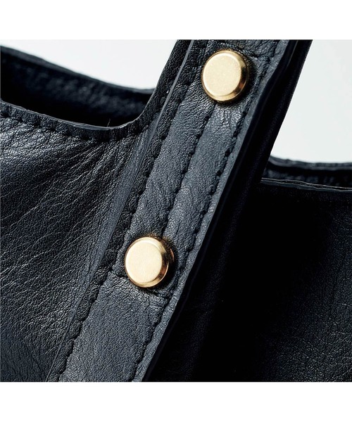 IEDIT（イディット）の「ＩＥＤＩＴ　本革でつくった　お仕事にぴったりなＡ４サイズ対応のトートバッグ〈ブラック〉（トートバッグ・レディース・ブラック・ONE SIZE）」の4枚目の写真