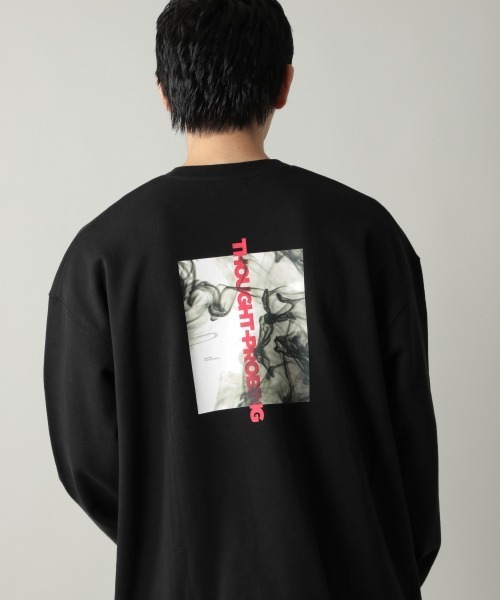 PBLIM（ページボーイリム）の「【PAGEBOYLIM】マーブルプリントウラケ（Tシャツ/カットソー・レディース・ホワイト/ブラック・MEDIUM/X-LARGE）」の6枚目の写真