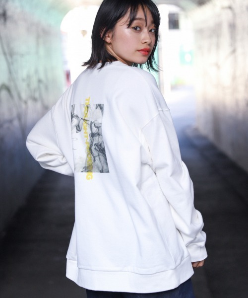 PBLIM（ページボーイリム）の「【PAGEBOYLIM】マーブルプリントウラケ（Tシャツ/カットソー・レディース・ホワイト/ブラック・MEDIUM/X-LARGE）」の14枚目の写真