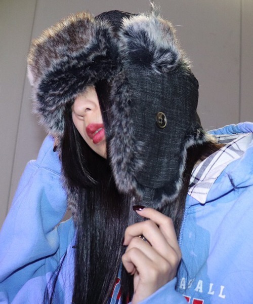 polcadot（ポルカドット）の「DENIM FLIGHT CAP/デニム フライト