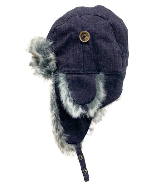 polcadot（ポルカドット）の「DENIM FLIGHT CAP/デニム フライト キャップ（キャップ・レディース・ネイビー/ブラック・FREE）」の9枚目の写真