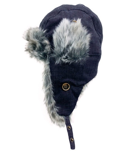 polcadot（ポルカドット）の「DENIM FLIGHT CAP/デニム フライト キャップ（キャップ・レディース・ネイビー/ブラック・FREE）」の10枚目の写真