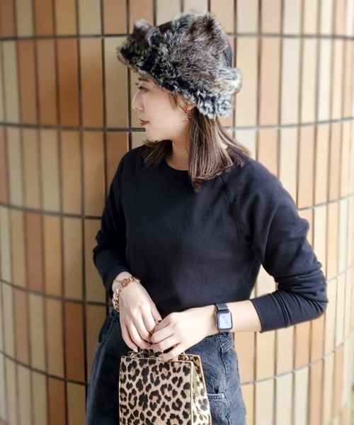 polcadot（ポルカドット）の「DENIM FLIGHT CAP/デニム フライト キャップ（キャップ・レディース・ネイビー/ブラック・FREE）」の15枚目の写真