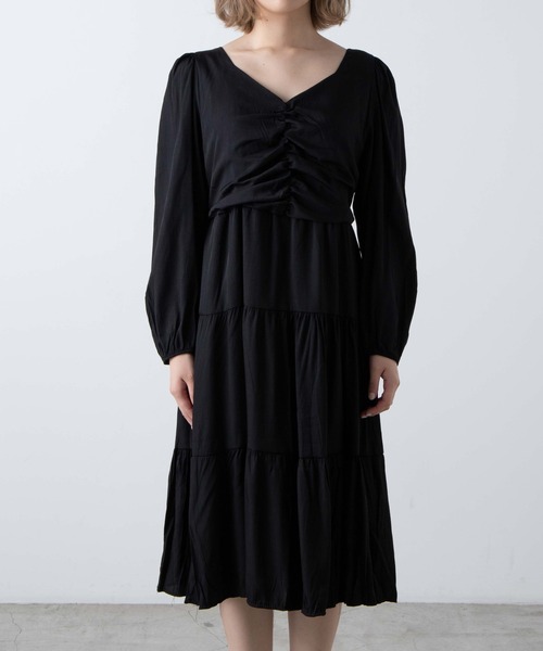 WEGO（ウィゴー）の「WEGO/ドロストティアードワンピース（ワンピース・レディース・ホワイト/ブラック・FREE）」の13枚目の写真