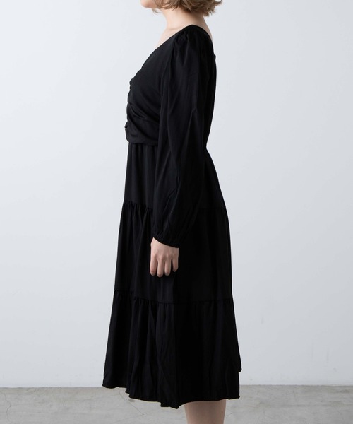 WEGO（ウィゴー）の「WEGO/ドロストティアードワンピース（ワンピース・レディース・ホワイト/ブラック・FREE）」の18枚目の写真