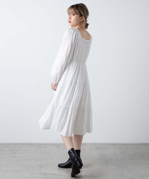 WEGO（ウィゴー）の「WEGO/ドロストティアードワンピース（ワンピース・レディース・ホワイト/ブラック・FREE）」の15枚目の写真