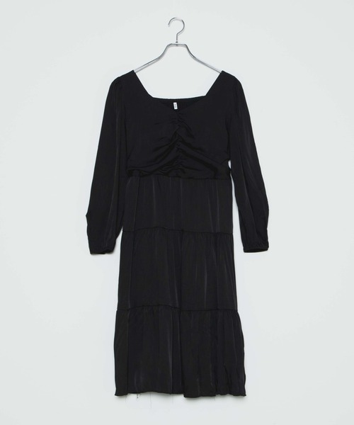 WEGO（ウィゴー）の「WEGO/ドロストティアードワンピース（ワンピース・レディース・ホワイト/ブラック・FREE）」の8枚目の写真