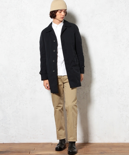 green label relaxing（グリーンレーベルリラクシング）の「□P/N WASHED LNR ステンカラーコート ◆（ステンカラーコート・メンズ・ベージュ/ネイビー・MEDIUM/SMALL/LARGE/X-LARGE）」の8枚目の写真