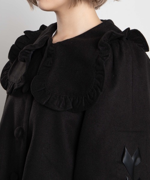 WEGO（ウィゴー）の「WEGO/セーラーフリルカラーコート（ダウンジャケット/コート・レディース・アイボリー/ブラック・FREE）」の15枚目の写真