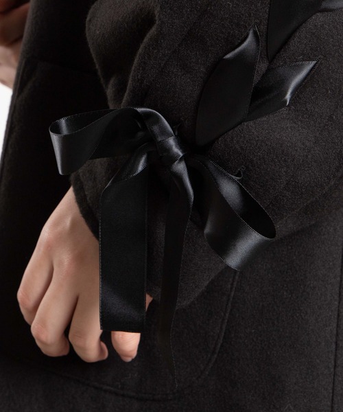 WEGO（ウィゴー）の「WEGO/セーラーフリルカラーコート（ダウンジャケット/コート・レディース・アイボリー/ブラック・FREE）」の13枚目の写真