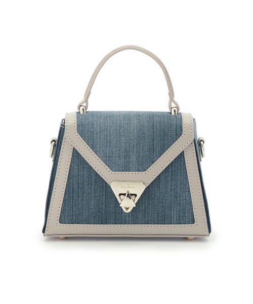 LILY BROWN（リリーブラウン）の「アップサイクルデニムミニバッグ（ショルダーバッグ・レディース・アイボリー/ブルー・FREE）」の3枚目の写真