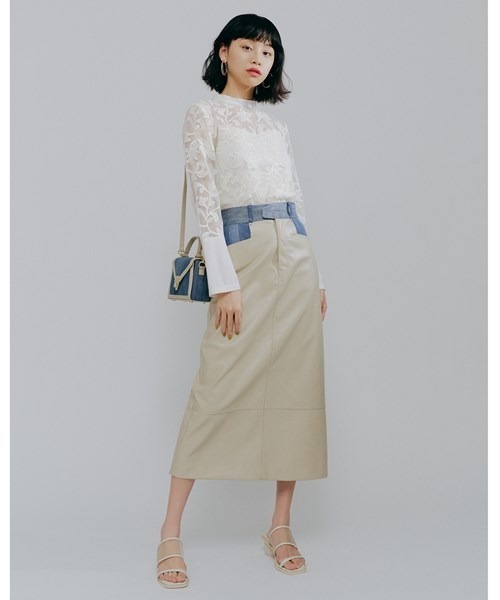 LILY BROWN（リリーブラウン）の「アップサイクルデニムミニバッグ（ショルダーバッグ・レディース・アイボリー/ブルー・FREE）」の18枚目の写真