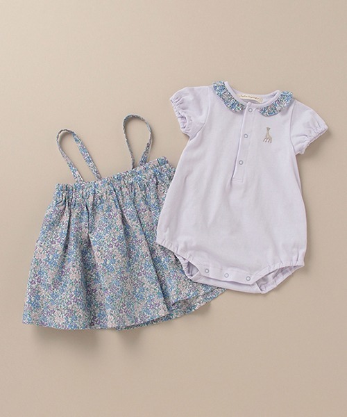 Sophie la girafe（ソフィーラジラフ）の「Sophie la girafe ボディ×フラワーワンピースSET（肌着・キッズ・ラベンダー/ライトピンク・80ｃｍ/70cm）」の5枚目の写真