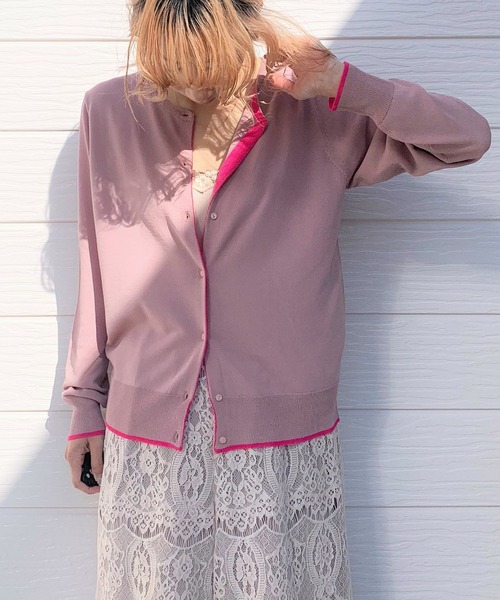 Q（キュー）の「UVカットカーディガン（カーディガン/ボレロ・レディース・ホワイト/チャコールグレー/ブラック/ライム/ベビーピンク・MEDIUM）」の5枚目の写真