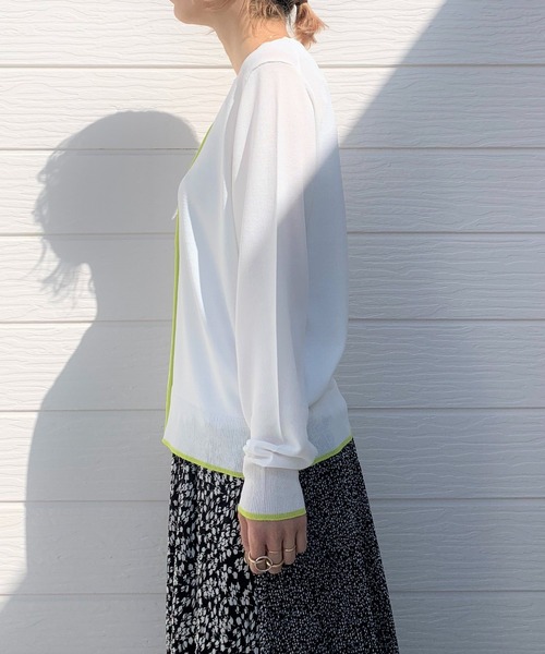 Q（キュー）の「UVカットカーディガン（カーディガン/ボレロ・レディース・ホワイト/チャコールグレー/ブラック/ライム/ベビーピンク・MEDIUM）」の15枚目の写真