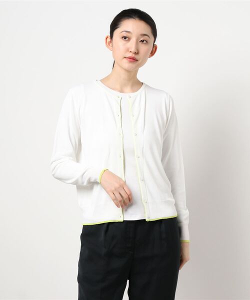 Q（キュー）の「UVカットカーディガン（カーディガン/ボレロ・レディース・ホワイト/チャコールグレー/ブラック/ライム/ベビーピンク・MEDIUM）」の6枚目の写真