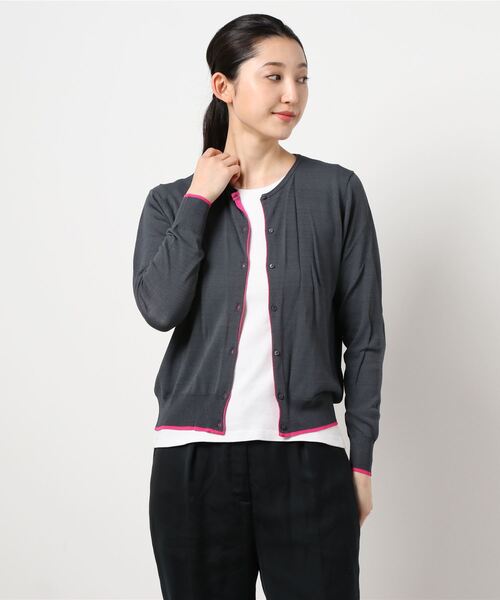 Q（キュー）の「UVカットカーディガン（カーディガン/ボレロ・レディース・ホワイト/チャコールグレー/ブラック/ライム/ベビーピンク・MEDIUM）」の8枚目の写真