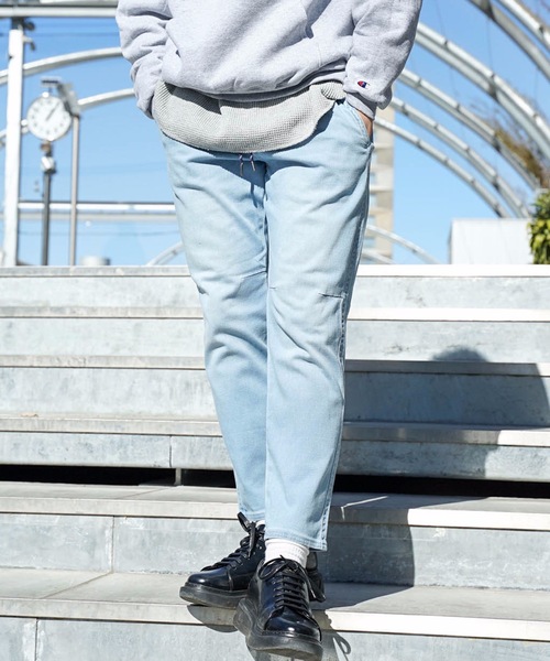 Blue Standard （ブルースタンダード）の「【BLUE STANDARD】ＦＬＯＷＴＥＣＨイージーパンツ　クロップド丈　ストレッチ素材　リラックス/ルームウェア/ワンマイルウェアにもおすすめ（その他パンツ・メンズ・ブルー/ブルー系その他/ワンウォッシュ・MEDIUM/X-LARGE/SMALL/LARGE）」の6枚目の写真