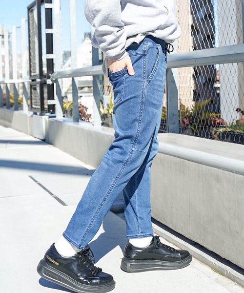 Blue Standard （ブルースタンダード）の「【BLUE STANDARD】ＦＬＯＷＴＥＣＨイージーパンツ　クロップド丈　ストレッチ素材　リラックス/ルームウェア/ワンマイルウェアにもおすすめ（その他パンツ・メンズ・ブルー/ブルー系その他/ワンウォッシュ・MEDIUM/X-LARGE/SMALL/LARGE）」の11枚目の写真