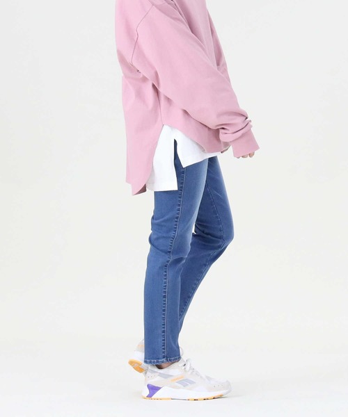 RAG MACHINE（ラグマシーン）の「【RAG MACHINE】「nobee」 楽伸びデニムテーパードパンツ（デニムパンツ・レディース・ダークインディゴブルー/ライトインディゴブルー/ノンウォッシュ・S/M/L）」の11枚目の写真