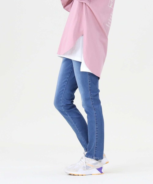 RAG MACHINE（ラグマシーン）の「【RAG MACHINE】「nobee」 楽伸びデニムテーパードパンツ（デニムパンツ・レディース・ダークインディゴブルー/ライトインディゴブルー/ノンウォッシュ・S/M/L）」の12枚目の写真