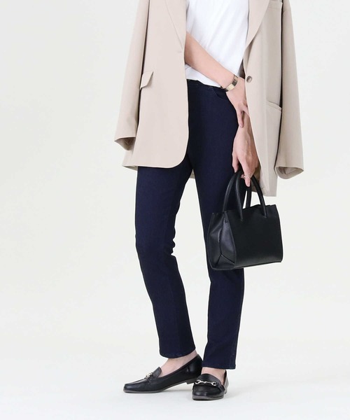 RAG MACHINE（ラグマシーン）の「【RAG MACHINE】「nobee」 楽伸びデニムテーパードパンツ（デニムパンツ・レディース・ダークインディゴブルー/ライトインディゴブルー/ノンウォッシュ・S/M/L）」の17枚目の写真