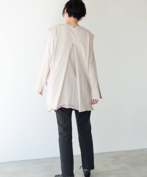 Solace(ソレイス)の「3wayタンクレイヤードロングカットソー(Tシャツ/カットソー・レディース・カーキブラウン/ベージュ・FREE)」の7枚目の写真