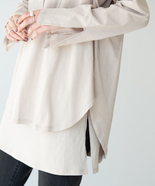 Solace(ソレイス)の「3wayタンクレイヤードロングカットソー(Tシャツ/カットソー・レディース・カーキブラウン/ベージュ・FREE)」の11枚目の写真