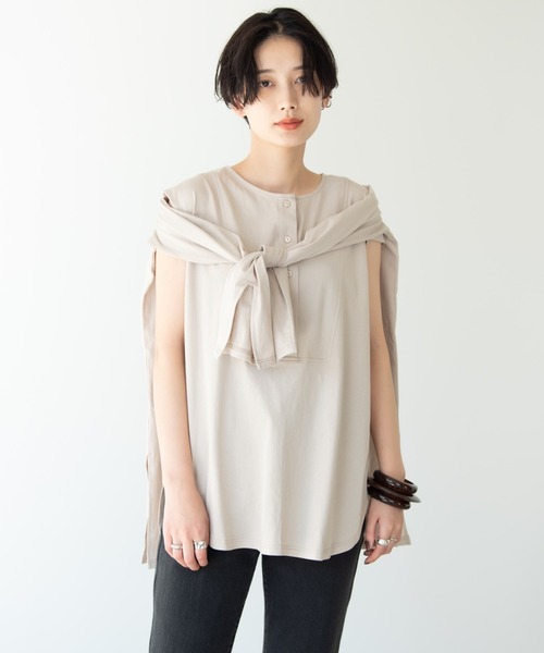 Solace(ソレイス)の「3wayタンクレイヤードロングカットソー(Tシャツ/カットソー・レディース・カーキブラウン/ベージュ・FREE)」の19枚目の写真