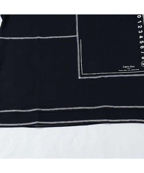 A‘gem 9（エージェムナイン）の「『A'GEM/9』フェイクレイヤード配色ステッチ半袖Tシャツ（Tシャツ/カットソー・メンズ・ホワイト/ブラック・FREE）」の6枚目の写真