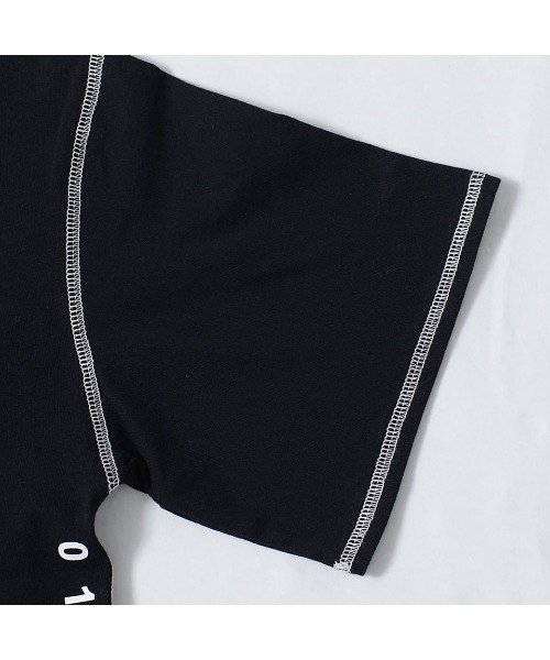 A‘gem 9（エージェムナイン）の「『A'GEM/9』フェイクレイヤード配色ステッチ半袖Tシャツ（Tシャツ/カットソー・メンズ・ホワイト/ブラック・FREE）」の7枚目の写真