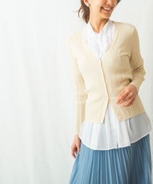 NARACAMICIE | ラメリブアイレットカーディガン(カーディガン/ボレロ)