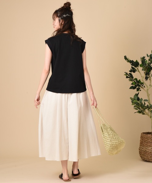 blanc basque（ブランバスク）の「【ＢＬＡＮＣ　ｂａｓｑｕｅ】スワイースワイ天竺＊ガーゼテープ（Tシャツ/カットソー・レディース・ホワイト/グレー/ブラック・FREE）」の13枚目の写真