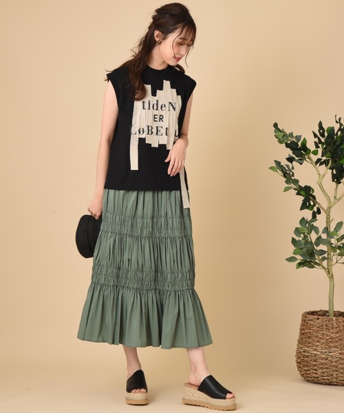 blanc basque（ブランバスク）の「【ＢＬＡＮＣ　ｂａｓｑｕｅ】スワイースワイ天竺＊ガーゼテープ（Tシャツ/カットソー・レディース・ホワイト/グレー/ブラック・FREE）」の18枚目の写真