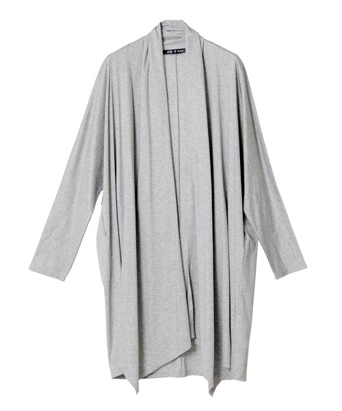 NO ID.(ノーアイディ)の「【NO ID.】Dolman Sleeve Drape Gown / ドルマン スリーブ ドレープ ガウン(カーディガン/ボレロ・メンズ・ブラック/グレー/カーキ・ONE SIZE)」の10枚目の写真