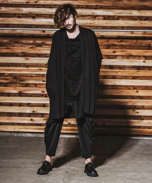 NO ID.(ノーアイディ)の「【NO ID.】Dolman Sleeve Drape Gown / ドルマン スリーブ ドレープ ガウン(カーディガン/ボレロ・メンズ・ブラック/グレー/カーキ・ONE SIZE)」の12枚目の写真