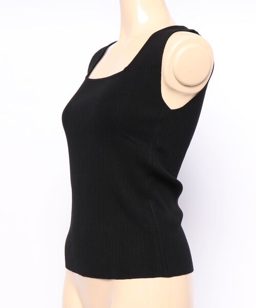 coca（coca）（コカ）の「前後2WAYノースリーブサマーニット（タンクトップ・レディース・アイボリー/ブラック/ベージュ・ONE SIZE）」の4枚目の写真