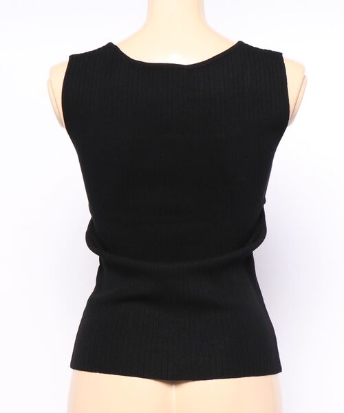 coca（coca）（コカ）の「前後2WAYノースリーブサマーニット（タンクトップ・レディース・アイボリー/ブラック/ベージュ・ONE SIZE）」の5枚目の写真