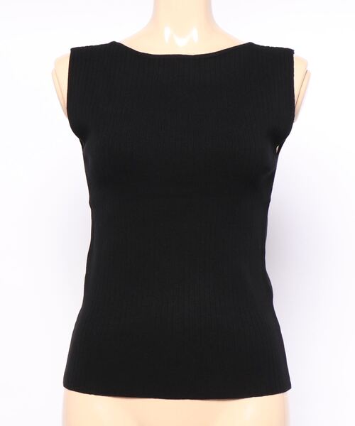 coca（coca）（コカ）の「前後2WAYノースリーブサマーニット（タンクトップ・レディース・アイボリー/ブラック/ベージュ・ONE SIZE）」の6枚目の写真