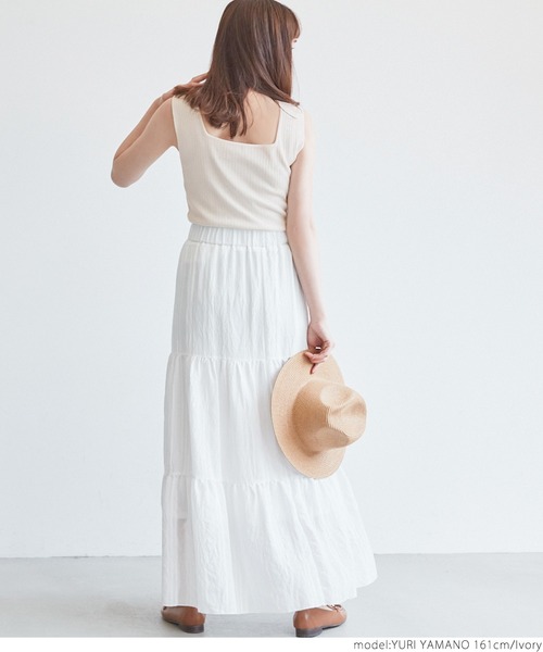 coca（coca）（コカ）の「前後2WAYノースリーブサマーニット（タンクトップ・レディース・アイボリー/ブラック/ベージュ・ONE SIZE）」の18枚目の写真