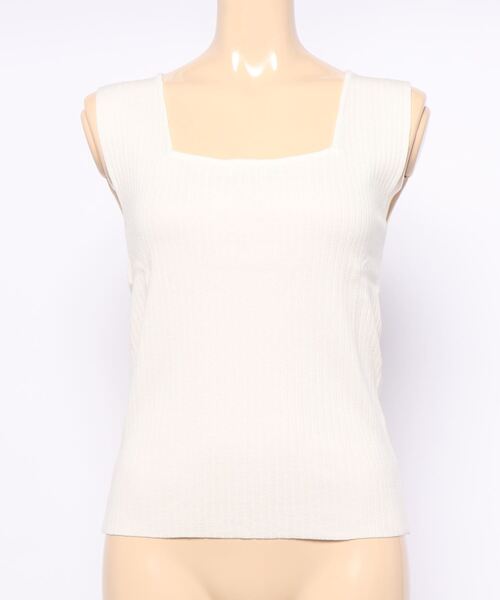 coca（coca）（コカ）の「前後2WAYノースリーブサマーニット（タンクトップ・レディース・アイボリー/ブラック/ベージュ・ONE SIZE）」の22枚目の写真