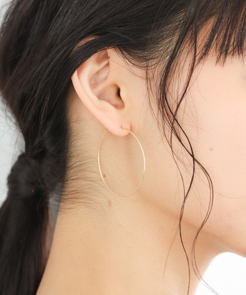 目を引く存在感◎【AMI PARIS】Dune フープピアス ロゴ刻印*優雅 DUNE フープ ピアス