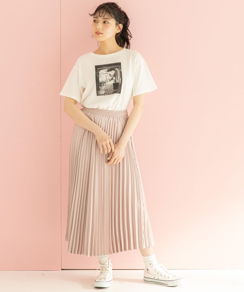12Twelve Agenda(トゥエルブ アジェンダ)の「フォトプリントシャツ(Tシャツ/カットソー・レディース・ライトグレー/アイボリー・M)」の7枚目の写真