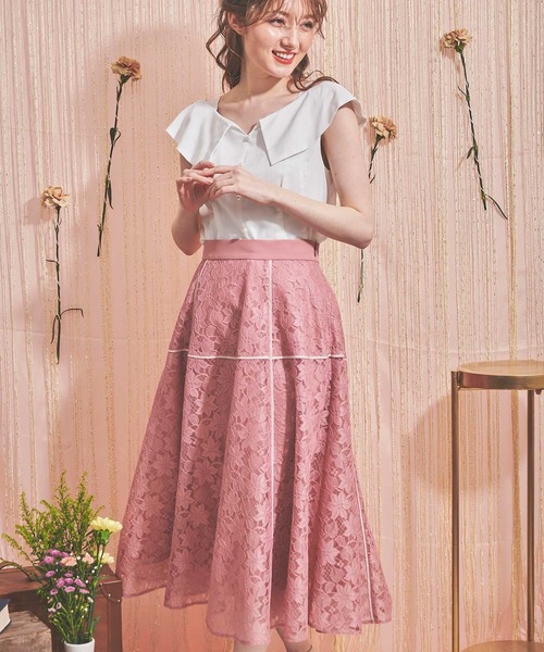 NOELA（ノエラ）の「フラワーレース切替スカート（スカート）」 - WEAR